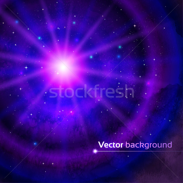 Spatiul cosmic vector concentric cerc fundal noapte Imagine de stoc © Sonya_illustrations