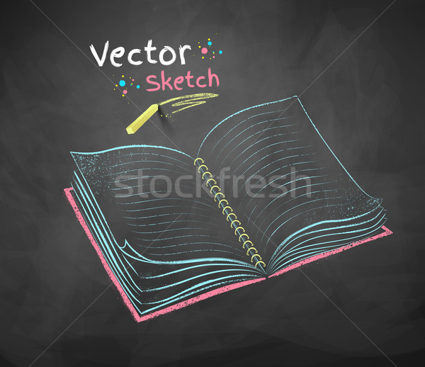 Szkoły notebooka kolor wektora otwarte Zdjęcia stock © Sonya_illustrations