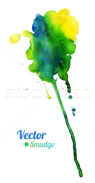 Stockfoto: Aquarel · kleurrijk · vlek · papier · ontwerp · verf