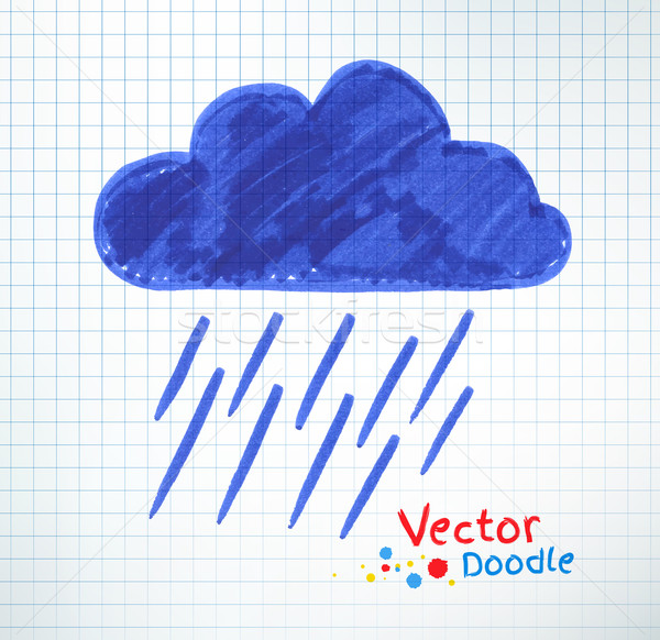 Pouring rain and cloud. Stock photo © Sonya_illustrations