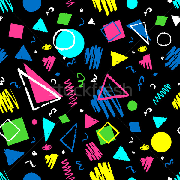 Dark seamless geometric pattern Stock photo © Sonya_illustrations