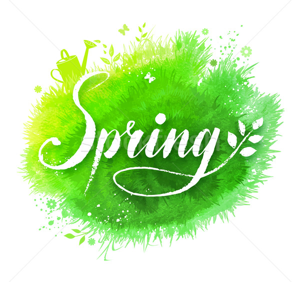 Spring word lettering Stock photo © Sonya_illustrations