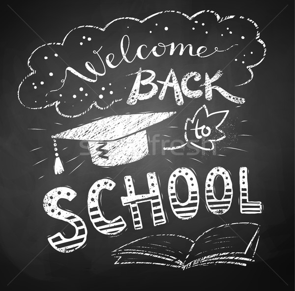 Welcome Back to School poster Stock photo © Sonya_illustrations