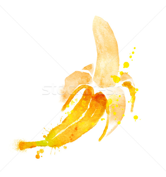 Watercolor illustration of banana. Stock photo © Sonya_illustrations