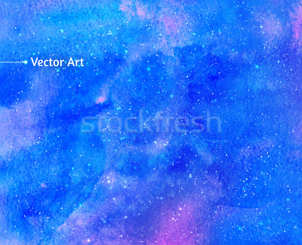 Foto stock: Acuarela · universo · vector · resumen · papel · luz