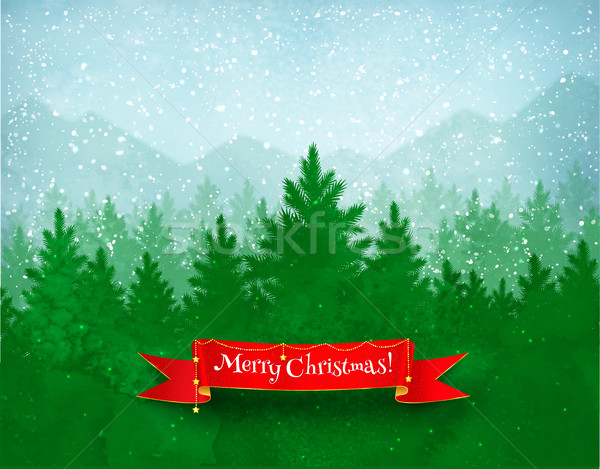 Christmas landscape background Stock photo © Sonya_illustrations