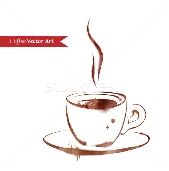 Tasse Espresso Vektor Wasserfarbe Skizze Textur Vektor Grafiken C Sonya Illustrations 5595470 Stockfresh