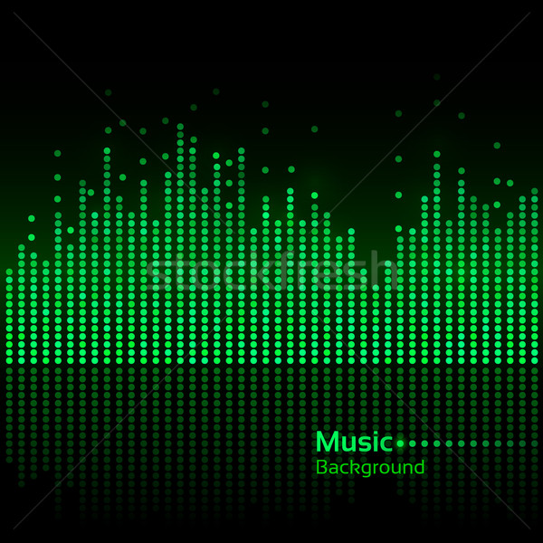 Zielone korektor muzyki streszczenie świetle tle Zdjęcia stock © Sonya_illustrations