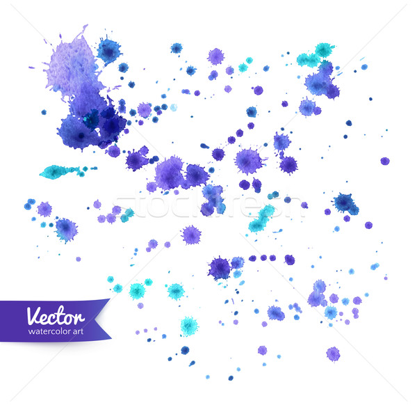 Watercolor paint splashes. Stock photo © Sonya_illustrations