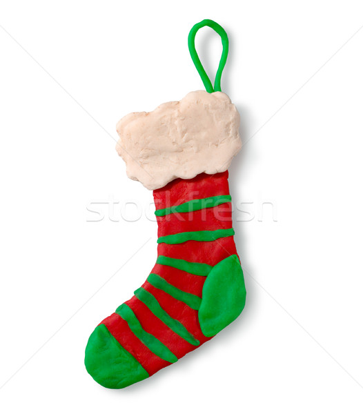 Рисунок Рождества носок стороны тень белый Сток-фото © Sonya_illustrations