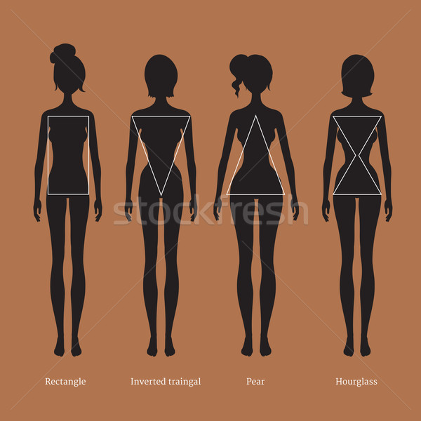 Female body types silhouettes Stock photo © Sonya_illustrations