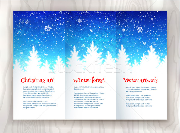 Christmas leaflet design template Stock photo © Sonya_illustrations