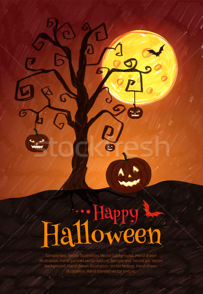 Halloween postcard Stock photo © Sonya_illustrations