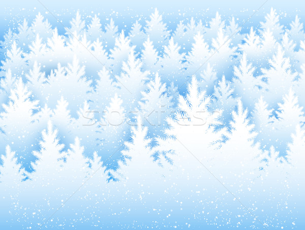 Christmas background with winter forest Stock photo © Sonya_illustrations