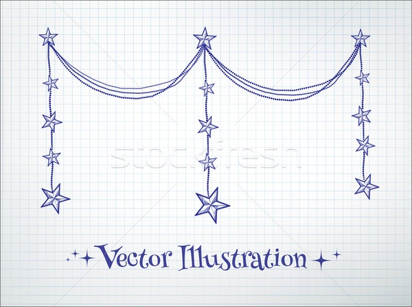 Garland with stars. Stock photo © Sonya_illustrations