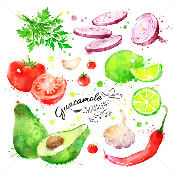 Guacamole ingredients. Stock photo © Sonya_illustrations