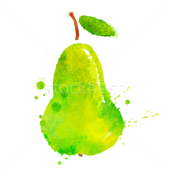 Watercolor green pear. Stock photo © Sonya_illustrations