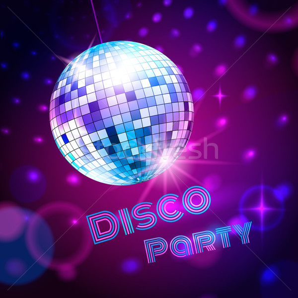 Zdjęcia stock: Disco · ball · wektora · muzyki · strony · dance · świetle