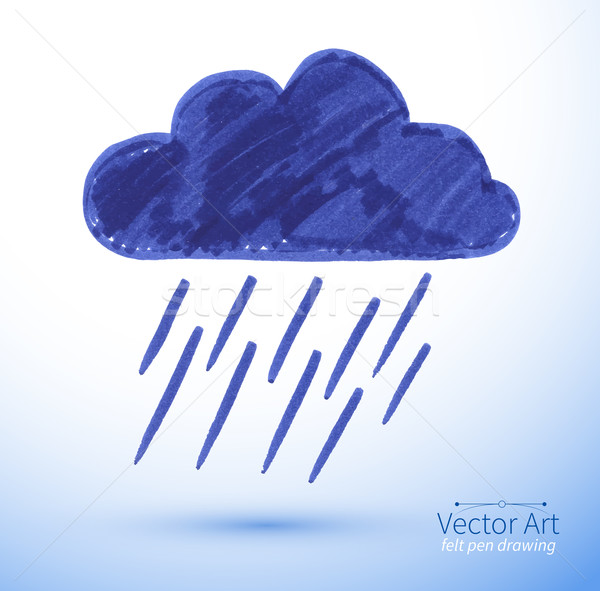 Rainy cloud. Stock photo © Sonya_illustrations