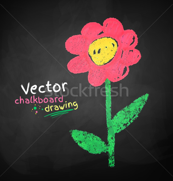 Childlike drawing of flower. Stock photo © Sonya_illustrations