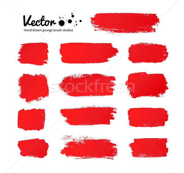 Red paint brush strokes. Stock photo © Sonya_illustrations