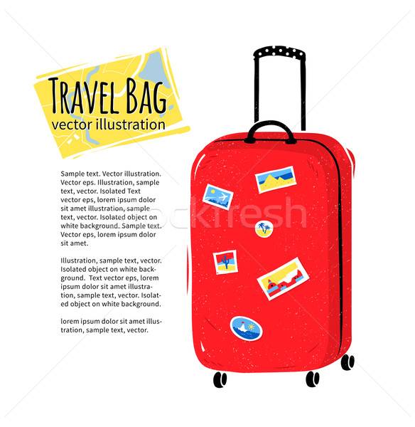 Red travel bag Stock photo © Sonya_illustrations