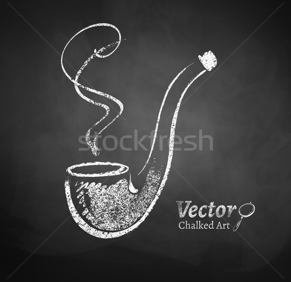 Chalkboard drawing of smoking pipe.  Stock photo © Sonya_illustrations