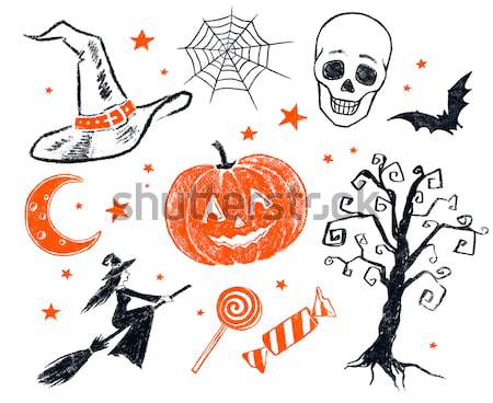 Halloween characters and objects. Stock photo © Sonya_illustrations