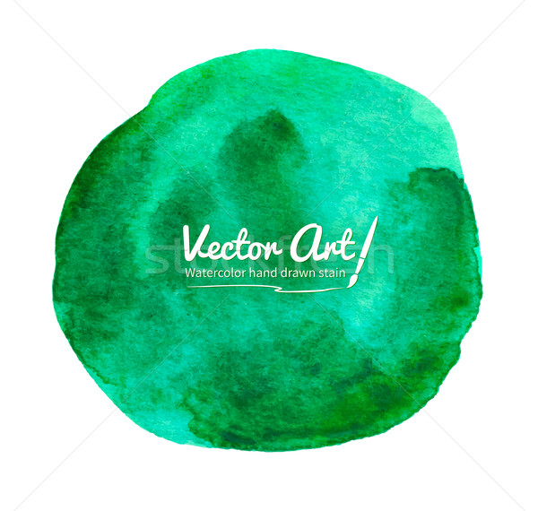 Watercolor green circle. Stock photo © Sonya_illustrations