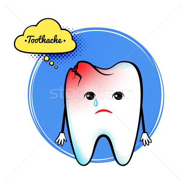 Cute aching tooth character.  Stock photo © Sonya_illustrations