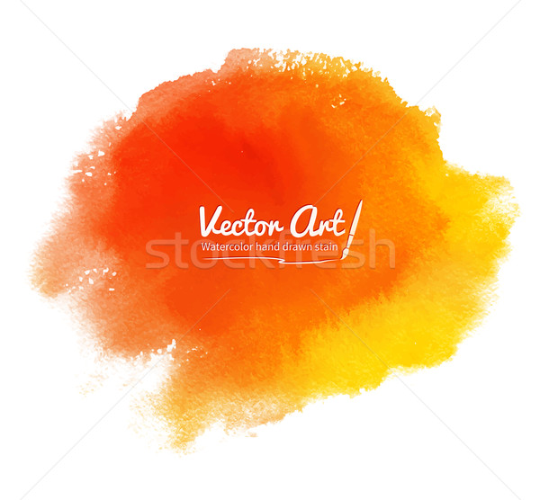 Pomarańczowy akwarela streszczenie wektora tekstury farby Zdjęcia stock © Sonya_illustrations