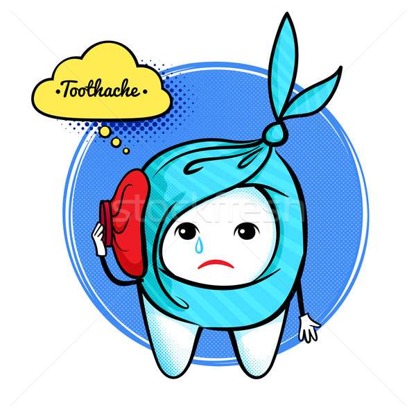 Cute aching tooth character.  Stock photo © Sonya_illustrations