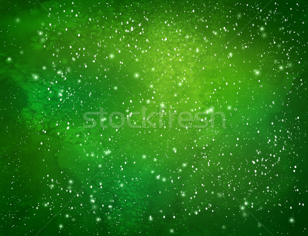 Zielone akwarela grunge christmas objętych śniegu Zdjęcia stock © Sonya_illustrations