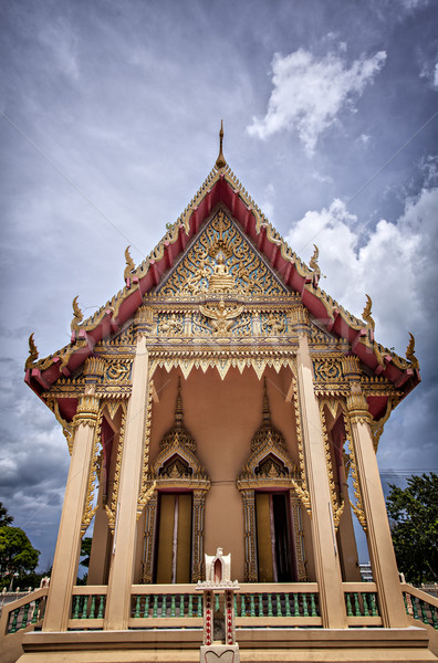 Templo edificio azul oro orar Foto stock © sophie_mcaulay