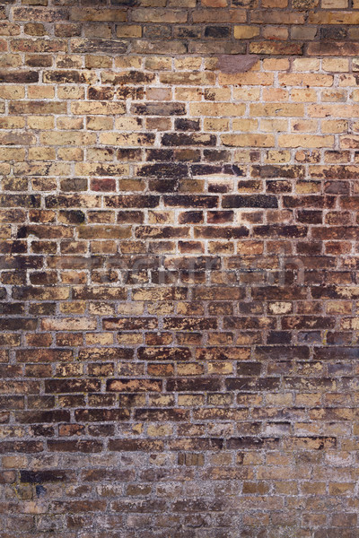 Foto d'archivio: Muro · di · mattoni · vecchio · intemperie · muro · sfondo · arancione