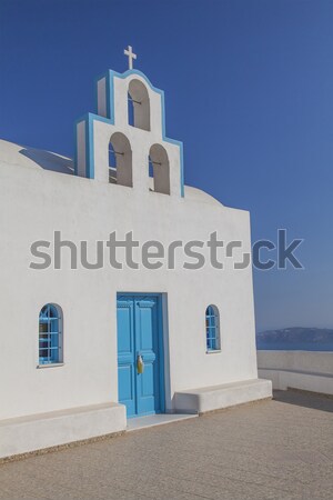 Bianco chiesa santorini immagine tradizionale isola Foto d'archivio © sophie_mcaulay