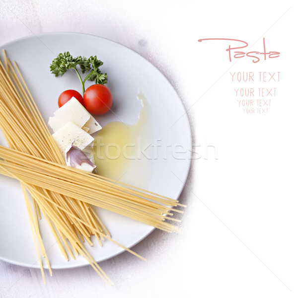 Olasz tészta étel kép háttér konyha Stock fotó © sophie_mcaulay