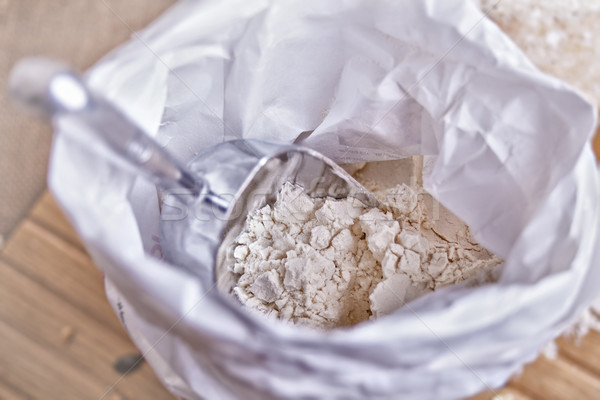 袋 麵粉 舀 圖像 金屬 食品 商業照片 © sophie_mcaulay