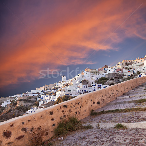 Wygaśnięcia santorini obraz słynny Grecja wody Zdjęcia stock © sophie_mcaulay