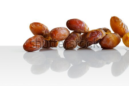 Stock photo: Arabic dates shot on a white background