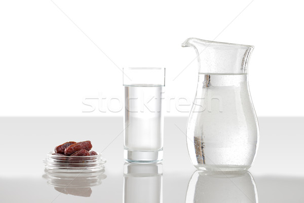 Dates and water typically symbolize Arabic hospitality Stock photo © SophieJames