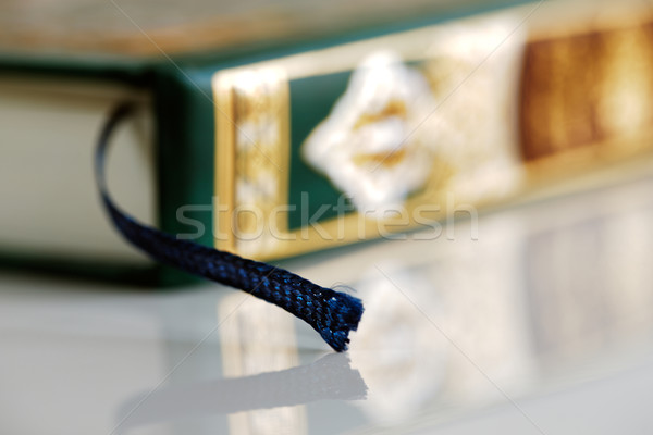 An macro image of the bookmark in the Quran Stock photo © SophieJames