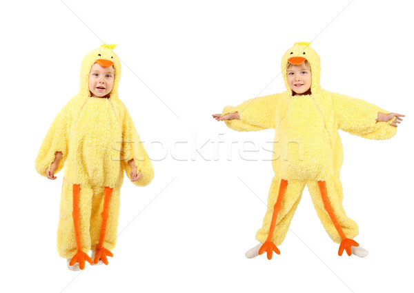 Little boy dressed up in a chicken costume Stock photo © soupstock
