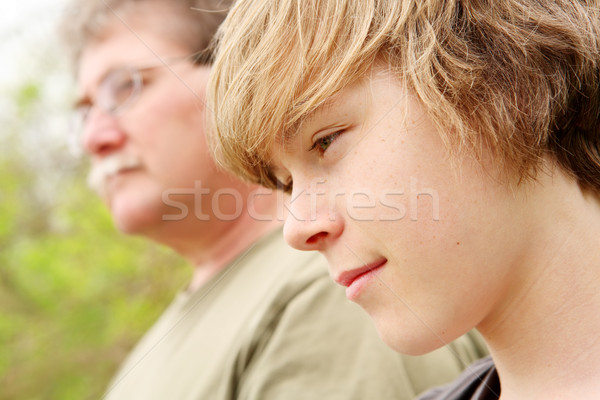 Profile of a father and son Stock photo © soupstock