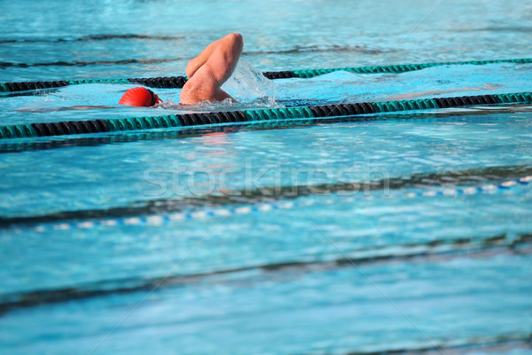 Zwemmen zwembad zwemmer sport fitness Stockfoto © soupstock