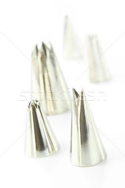 Stock photo: Metal tips for decorative frosting of cakes