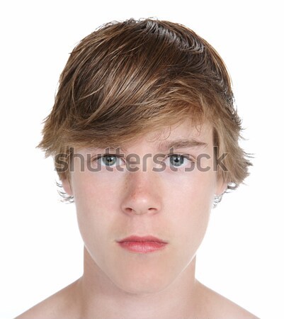 An injured boy with a swollen lip and cheek Stock photo © soupstock
