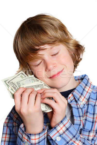 любви деньги мальчика бумаги стороны Сток-фото © soupstock