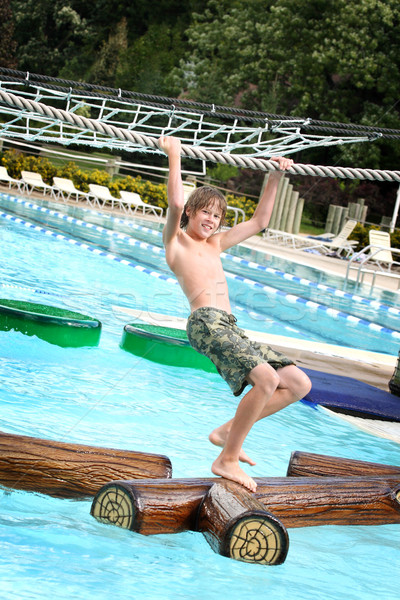 Boy at a waterpark Stock photo © soupstock