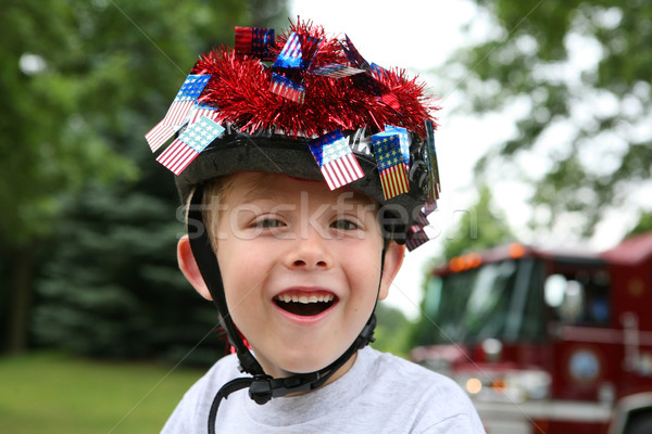 Stock photo: Boy dressed up for a 4th of July Parade